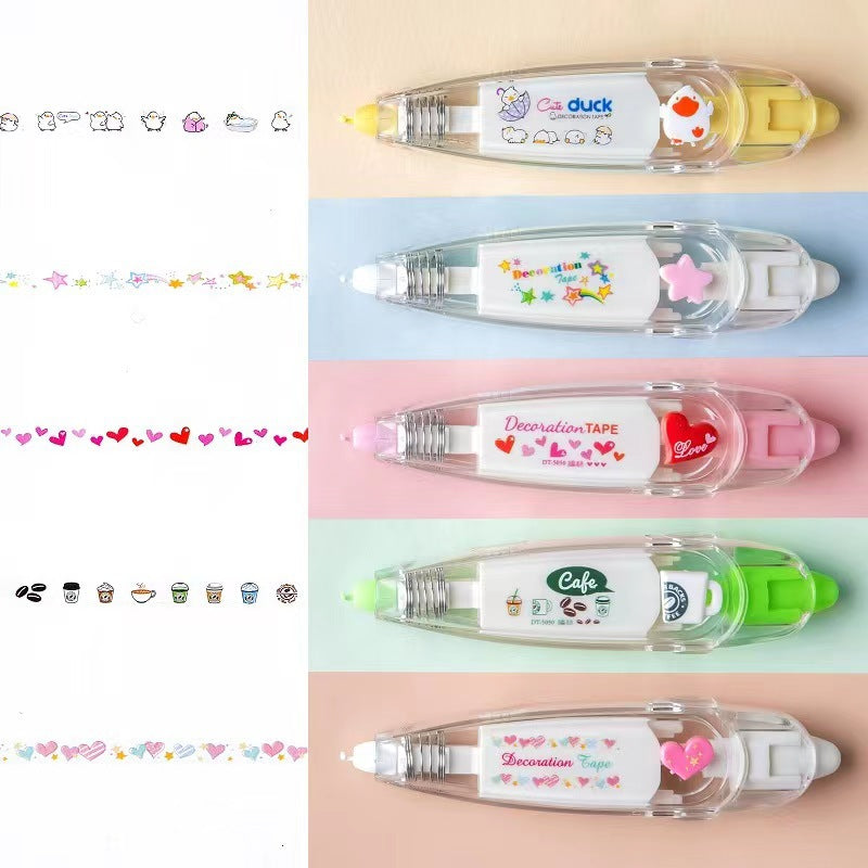 School students DIY decorative cartoon kawaii fancy correction tape