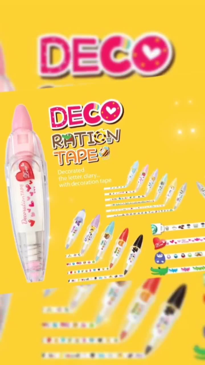 School students DIY decorative cartoon kawaii fancy correction tape