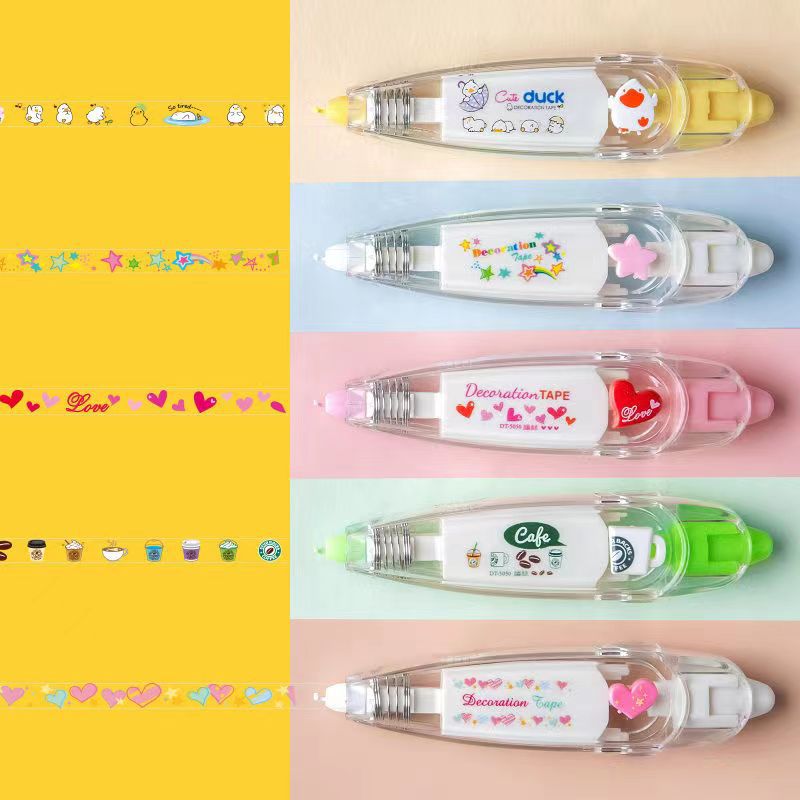 School students DIY decorative cartoon kawaii fancy correction tape